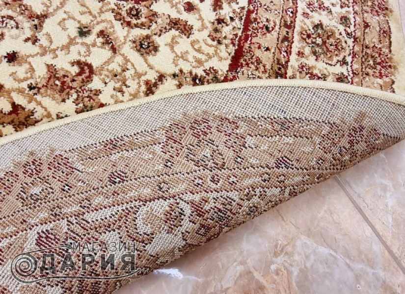 Тъкан персийски килим Blue stones 2538 cream елипса